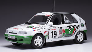 Skoda FELCIA KIT CAR #19 SIBERA/GROSS RALLYE TOUR DE CORSE 1995 hvid/grøn 1:18