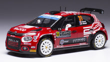 Indlæs billede til gallerivisning Citroen C3 #21 ROSSEL/DUNAND WRC2 RALLY MONTE CARLO 2023 rød/hvid/sort 1:43