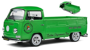 VW T2 PICK UP ROOSTER SPEED MOTORCYCLE CUSTOM 1968 GREEN 1:18