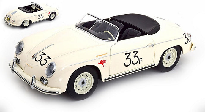 PORSCHE 356 A SPEEDSTER N.33 JAMES 1955 WHITE 1:12
