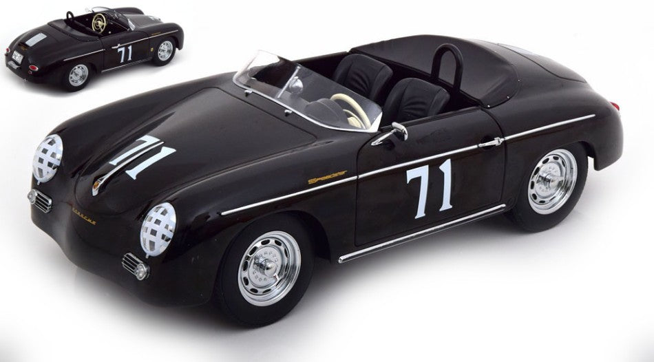 PORSCHE 356 A SPEEDSTER N.71 STEVE 1955 BLACK 1:12