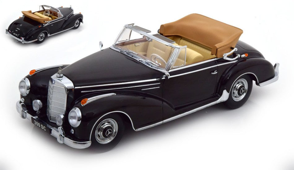 MERCEDES 300 SC W188 CONVERTIBLE 1957 BLACK 1:18