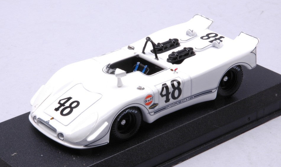 PORSCHE 908/02 FLUNDER SPIDER N 48 2nd 12h SEBRING 1970 STEVE McQUEEN - P.REVSON WHITE 1:43
