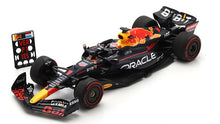 Indlæs billede til gallerivisning RED BULL F1 RB18 TEAM ORACLE RED BULL RACING N 1 WINNER DUTCH GP WORLD CHAMPION 2022 - 30th VICTORY MAX VERSTAPPEN MATT BLUE YELLOW RED 1:43