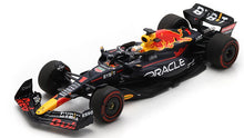 Indlæs billede til gallerivisning RED BULL F1 RB18 TEAM ORACLE RED BULL RACING N 1 WINNER MONZA ITALY GP WORLD CHAMPION 2022 MAX VERSTAPPEN MATT BLUE YELLOW RED 1:43