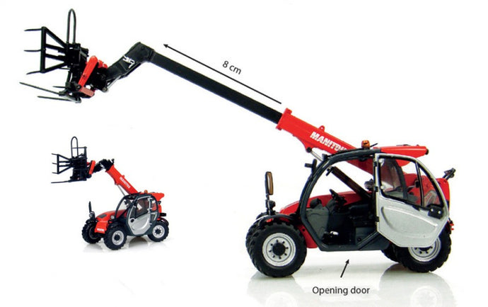 MANITOU MLT 625-75H TELESCOPIC TRACTOR - ELEVATORE RED SILVER 1:32