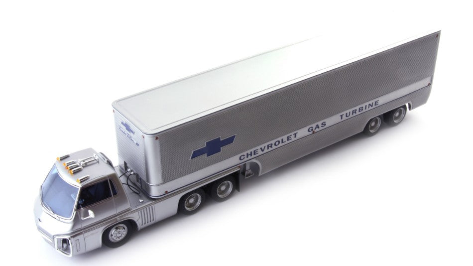 CHEVROLET TITAN III TURBO TRUCK CAR TRANSPORTER USA 1966 SILVER 1:43