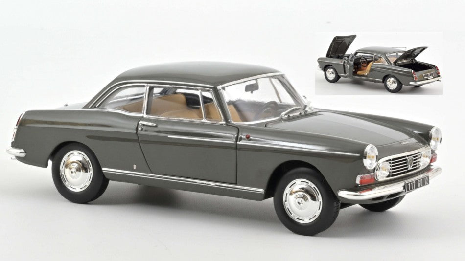 PEUGEOT 404 COUPE' 1967 GRAPHITE GREY 1:18