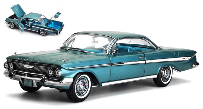 CHEVROLET IMPALA SPORT COUPE' 1961 TWILLIGHT TURQUOISE 1:18