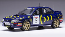 Indlæs billede til gallerivisning SUBARU IMPREZA 555 REPSOL N 5 RALLY TOUR DE CORSE 1995 C.SAINZ - L.MOYA BLUE YELLOW 1:24