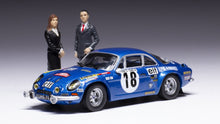 Indlæs billede til gallerivisning RENAULT ALPINE A110 1800S N 18 WINNER RALLY MONTECARLO 1973 WITH FIGURE J.C.ANDRUET - M.PETIT BLUE 1:43