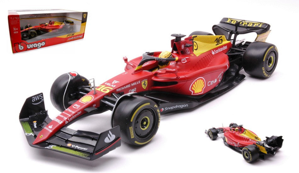 FERRARI F1-75 N.16 C.LECLERC MONZA 2022 75th ANNIV.W/HELMET 1:18