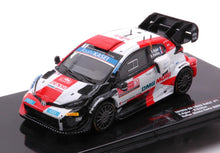Indlæs billede til gallerivisning TOYOTA YARIS GR RALLY1 TEAM TOYOTA GAZOO RACING WRT N 1 2nd RALLY MONTECARLO 2022 SEBASTIAN OGIER - BENJAMIN VEILLAS WHITE RED BLACK 1:43
