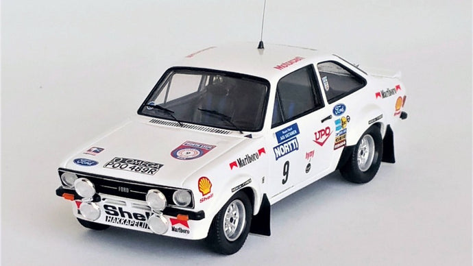 FORD ENGLAND ESCORT MKII (night version) N 9 RALLY 1000 LAKES 1976 A.VATANEN - A.AHO WHITE RED 1:43