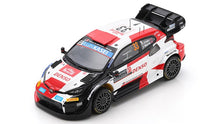 Indlæs billede til gallerivisning TOYOTA YARIS GR HYBRID RALLY1 TEAM TOYOTA GAZOO RACING WRT N 33 4th RALLY MONTECARLO 2023 E.EVANS - S.MARTIN WHITE RED BLACK 1:43