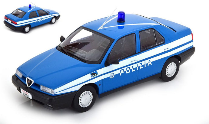 ALFA ROMEO 155 POLIZIA (POLICE) 1996 BLUE WHITE 1:18