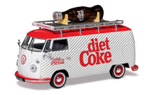 Indlæs billede til gallerivisning VW T1 TYPE 2 SPLIT SCREEN PANEL CAMPERVAN DIET COKE 'COCA COLA' - GIANT COKE BOTTLE hvid/rød 1:43