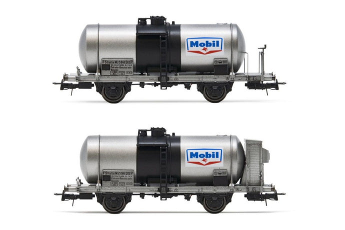 FS 2-UNIT SET TANK 2-axle WAGONS, big tank MOBIL EP.III 1:87