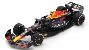 Red Bull RB19 RACING ORACLE #11 SERGIO PEREZ WINNER SAUDI ARABIAN GP 2023 mørk blå/rød/gul 1:43