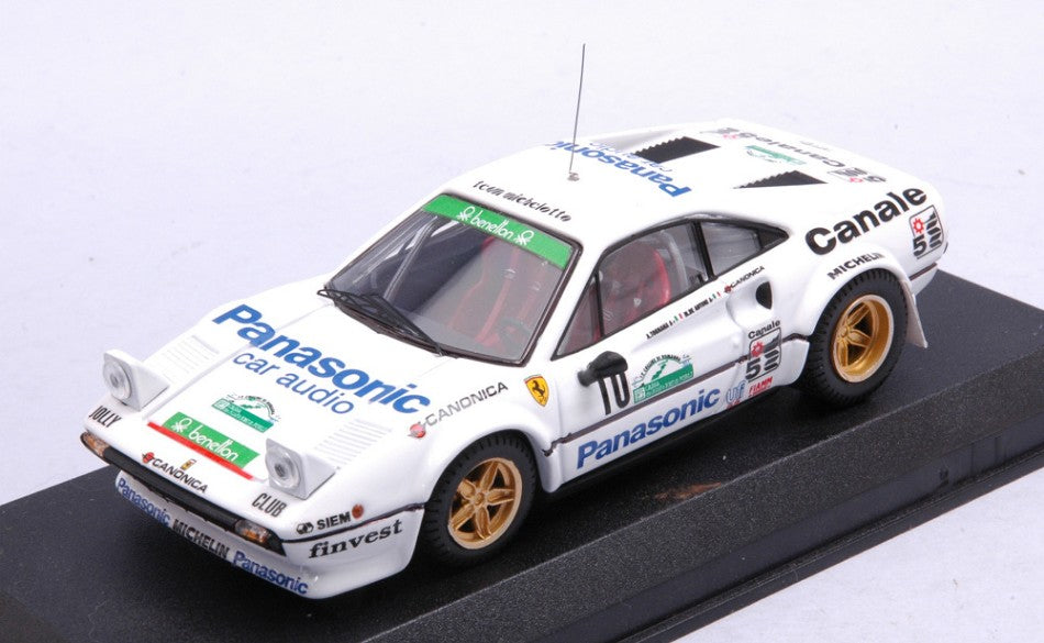 FERRARI 308 GTB Gr.4 N 10 12th RALLY COLLINE DI ROMAGNA 1982 TOGNANA - DE ANTONI WHITE GREEN 1:43