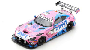 Mercedes Benz AMG GT3 #2 STOLZ/SCHOTHORST/GOTZ 2nd 24H SPA 2022 lyserød/blå/hvid 1:18