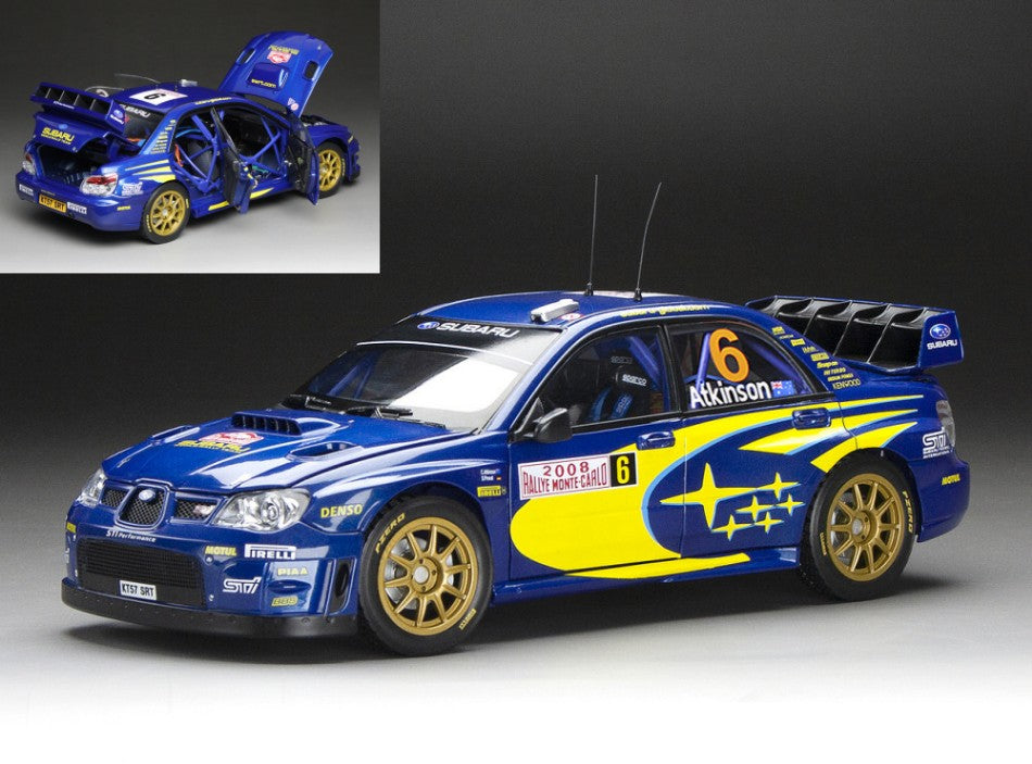 SUBARU IMPREZA WRC07 N.6 3rd MONTE CARLO RALLY 2008 ATKINSON-PREVOT 1:18