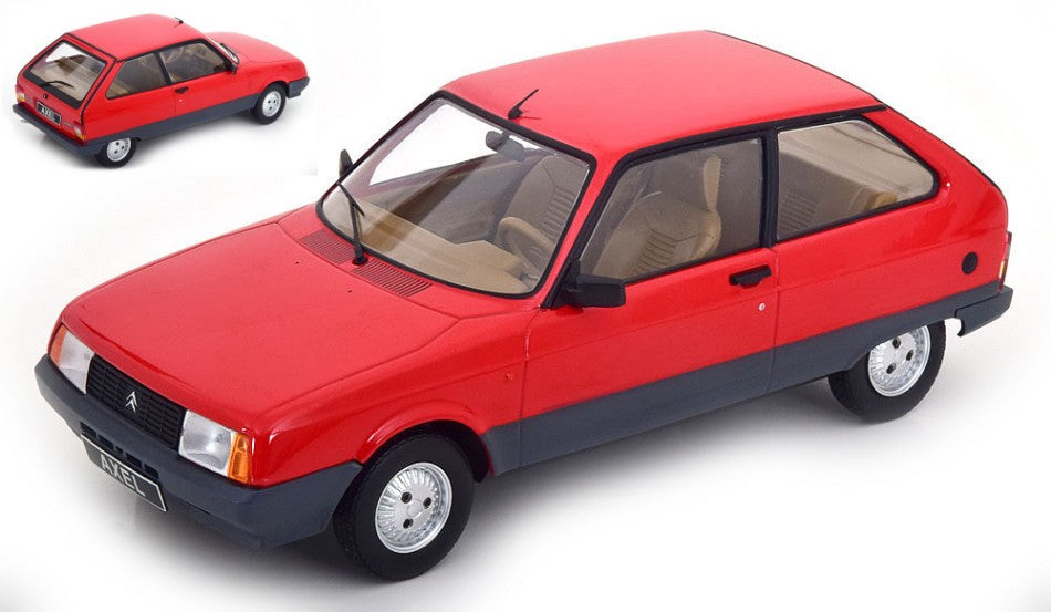 CITROEN AXEL 12 TRS 1990 RED GREY 1:18