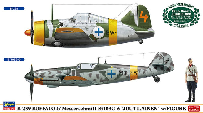 B-239 BUFFALO & MESSERSCHMITT Bf109G-6, JUUTILAINE KIT 1:72
