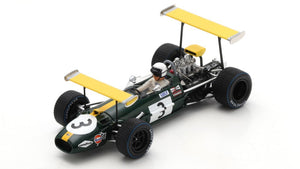 Brabham BT26A #3 JACK BRABHAM SPANISH GP 1969 mørk grøn/gul 1:43