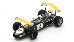 Brabham BT26A #4 JACKY ICKX 6th SPANISH GP 1969 mørk grøn/gul 1:43