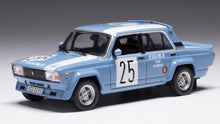 Indlæs billede til gallerivisning LADA FIAT 2105 VFTS N 25 RALLY PRIBRAM 1986 VACLAV CHLUSTINA - MIROSLAV HRBEK LIGHT BLUE 1:43
