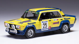 LADA FIAT 2105 MTX (night version) N 25 RALLY BARUM 1983 MIROSLAV LANK - MILOS TYCE YELLOW BLUE 1:43