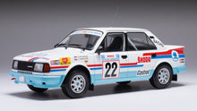 Indlæs billede til gallerivisning Skoda 130 LR #22 KCAIZAR/JANECEK WRC RALLY ACROPOLIS 1986 hvid/lys blå/rød 1:18