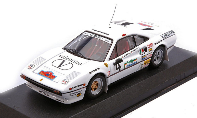 FERRARI 308 GTB Gr.4 N 4 RALLY D'ELBA 1984 LUCKY - BERRO WHITE 1:43