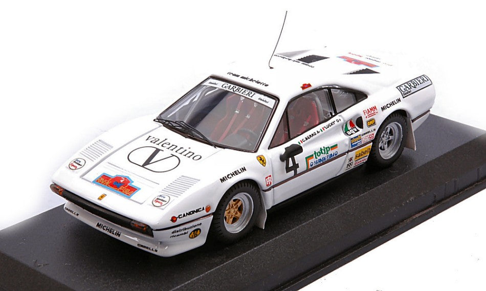 FERRARI 308 GTB Gr.4 N 4 RALLY D'ELBA 1984 LUCKY - BERRO WHITE 1:43