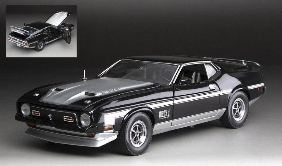 FORD MUSTANG MACH 1 1971 RAVEN BLACK 1:18