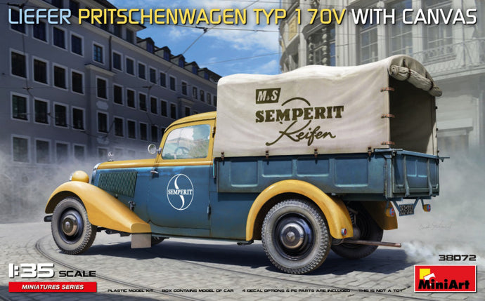 MERCEDES BENZ TYPE 170V LIEFER PRITSCHENWAGEN SEMPERIT WITH CANVAS 1935 / 1:35