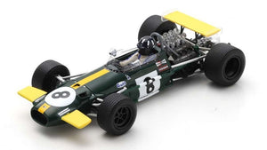 Brabham BT26A #8 GRAHAM HILL PRACTICE BRITISH GP 1969 mørk grøn/gul 1:43