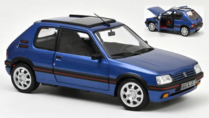 PEUGEOT 205 GTi 1.9 WITH WINDOWROOF 1992 MIAMI BLUE 1:18