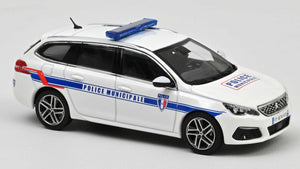 PEUGEOT 308 GT SW STATION WAGON POLICE MUNICIPALE 2020 WHITE 1:43