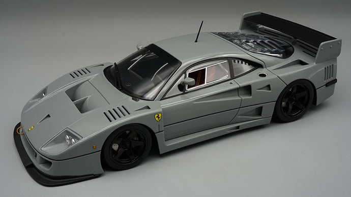 FERRARI F40 LM 1996 PRESS VERSION GRIGIO MEDIO WITH BLACK WHEELS 1:18