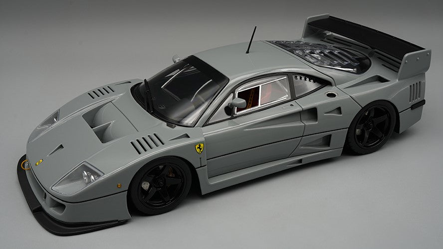 FERRARI F40 LM 1996 PRESS VERSION GRIGIO MEDIO WITH BLACK WHEELS 1:18