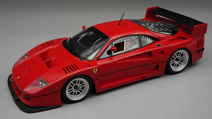 FERRARI F40 LM 1996 PRESS VERSION RED WITH BBS SILVER WHEELS 1:18