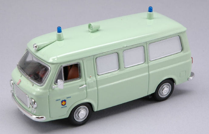 FIAT 238 AMBULANZA CROCE GIALLA ANCONA 1970 LIGHT GREEN 1:43