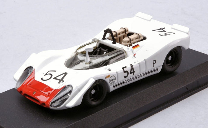 PORSCHE 908/02 SPIDER N 54 6h BRANDS HATCH 1969 G.MITTER - U.SCHUTZ WHITE RED 1:43