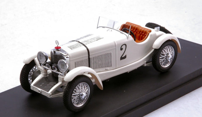 MERCEDES BENZ SSK 7.1L S6 SUPERCHARGED SPIDER N 2 WINNER 24h SPA 1931 DIMITRI DJORDJADZE - GOFFREDO ZEHENDER WHITE 1:43