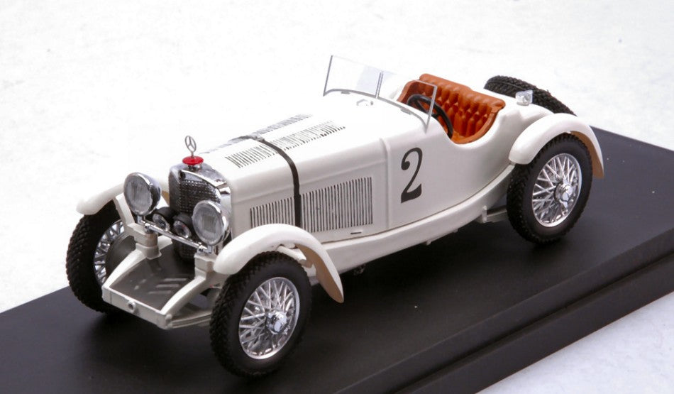 MERCEDES BENZ SSK 7.1L S6 SUPERCHARGED SPIDER N 2 WINNER 24h SPA 1931 DIMITRI DJORDJADZE - GOFFREDO ZEHENDER WHITE 1:43