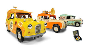 Austin A35 VAN COLLECTION - Cheese Please!, Top Bun, Spick & Spanmobile Wallace & Gromit - 3 CAR SET 1:43