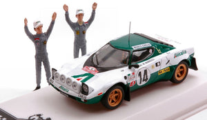 Lancia STRATOS HF #14 MUNARI/MANNUCCI WINNER RALLY MONTE CARLO 1975 + FIGUREN hvid/grøn 1:43