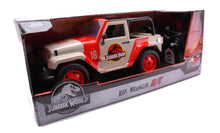 Indlæs billede til gallerivisning Jeep WRANGLER JURASSIC PARK RADIO CONTROLE lys grå/rød 1:16